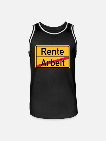 Rente - Männer Basketball-Trikot - Schwarz/Weiß