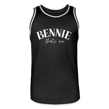 Bennie Benjamin Ben Benni Name - Männer Basketball-Trikot - Schwarz/Weiß - Vorne - AI Model Male 185 dark (185cm)