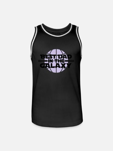 Best dad in he galaxy - Männer Basketball-Trikot - Schwarz/Weiß