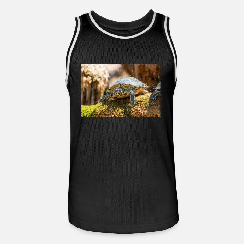 Trachemys scripta scripta scripta - Maillot de basket Homme - noir/blanc