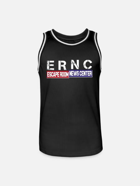 ERNC Logo Neu - Männer Basketball-Trikot - Schwarz/Weiß