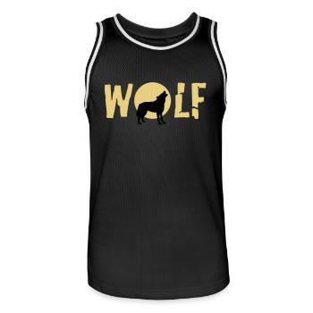 wolf_092011_c_2c - Maillot de basket Homme - noir/blanc - Devant - AI Model Male 185 dark (185cm)