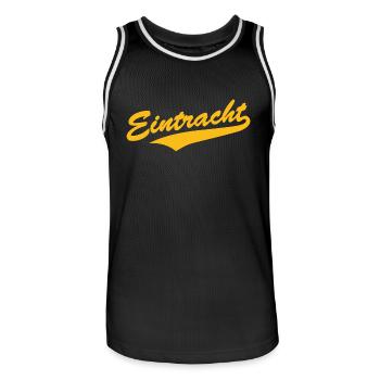 Eintracht Baseball-Style - Männer Basketball-Trikot - Schwarz/Weiß - Vorne - AI Model Male 185 dark (185cm)