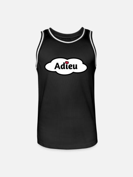 Adieu - Männer Basketball-Trikot - Schwarz/Weiß