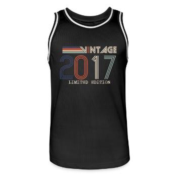 Vintage 2023 Cadeau Anniversaire - Millésime 2023 - Maillot de basket Homme - noir/blanc - Devant - AI Model Male 185 dark (185cm)