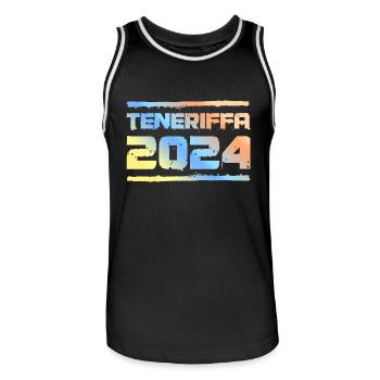 Tenerife 2024 Coloré - Maillot de basket Homme - noir/blanc - Devant - AI Model Male 185 dark (185cm)