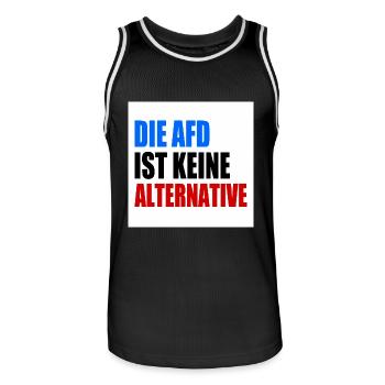 die afd ist keine alternative - Männer Basketball-Trikot - Schwarz/Weiß - Vorne - AI Model Male 185 dark (185cm)