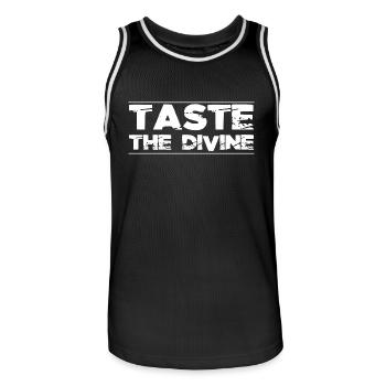 Flavor Profile Culinary Pleasure - Men's Basketball Jersey - black/white - Front - AI Model Male 185 dark (185cm)