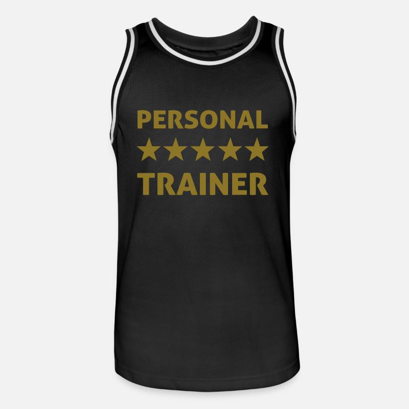 personal trainer - Männer Basketball-Trikot - Schwarz/Weiß