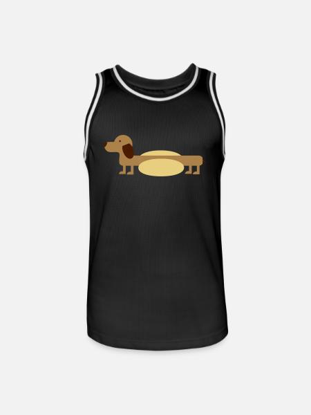 Hot-Dog - Männer Basketball-Trikot - Schwarz/Weiß