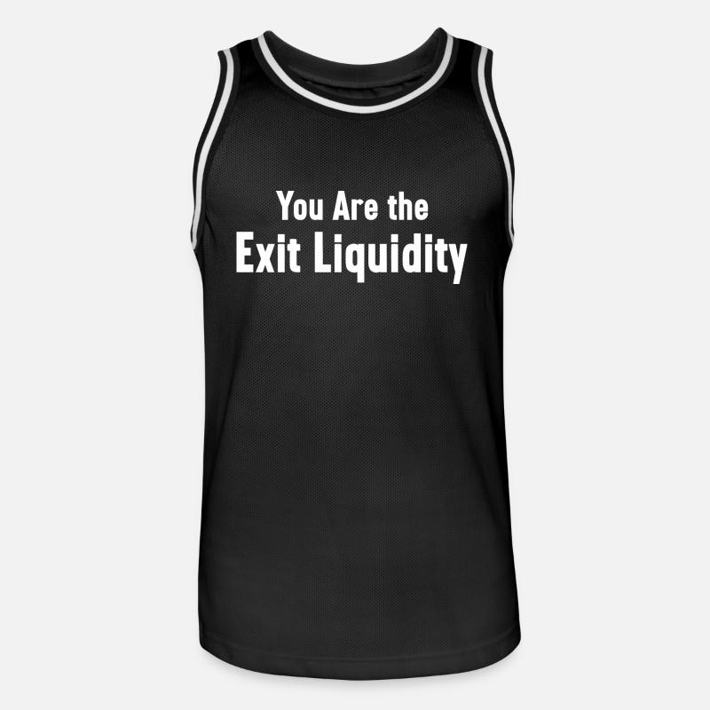 Sie sind das Exit-Liquiditäts-Krypto-Meme - Männer Basketball-Trikot - Schwarz/Weiß