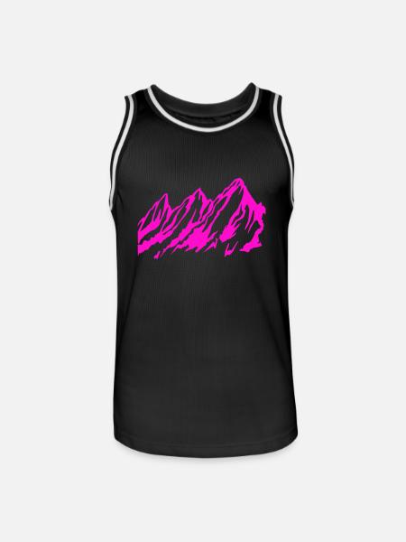 Berge - Berg - Männer Basketball-Trikot - Schwarz/Weiß