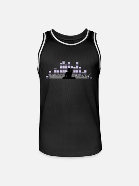 Musik - DJ Party - Männer Basketball-Trikot - Schwarz/Weiß