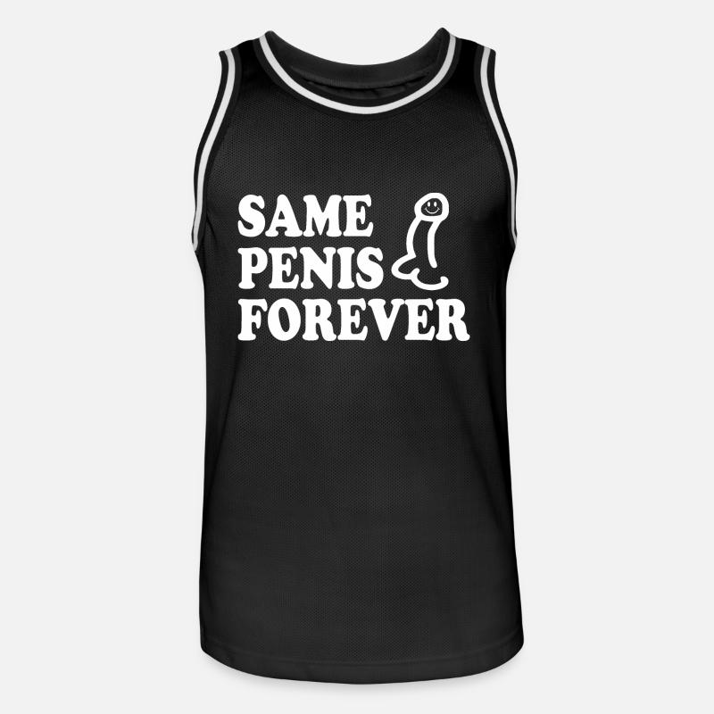 Same penis forever - Männer Basketball-Trikot - Schwarz/Weiß