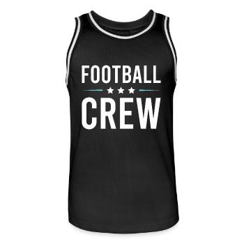 Équipe de football - Maillot de basket Homme - noir/blanc - Devant - AI Model Male 185 dark (185cm)