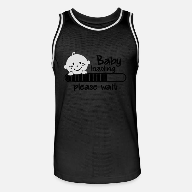 Baby loading.... please wait - Männer Basketball-Trikot - Schwarz/Weiß