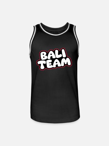 Bali Team - Männer Basketball-Trikot - Schwarz/Weiß