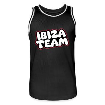 Ibiza Team - Men's Basketball Jersey - black/white - Front - AI Model Male 185 dark (185cm)