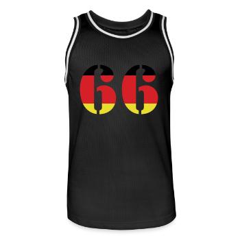 66 Numéro Jersey Allemagne - Maillot de basket Homme - noir/blanc - Devant - AI Model Male 185 dark (185cm)