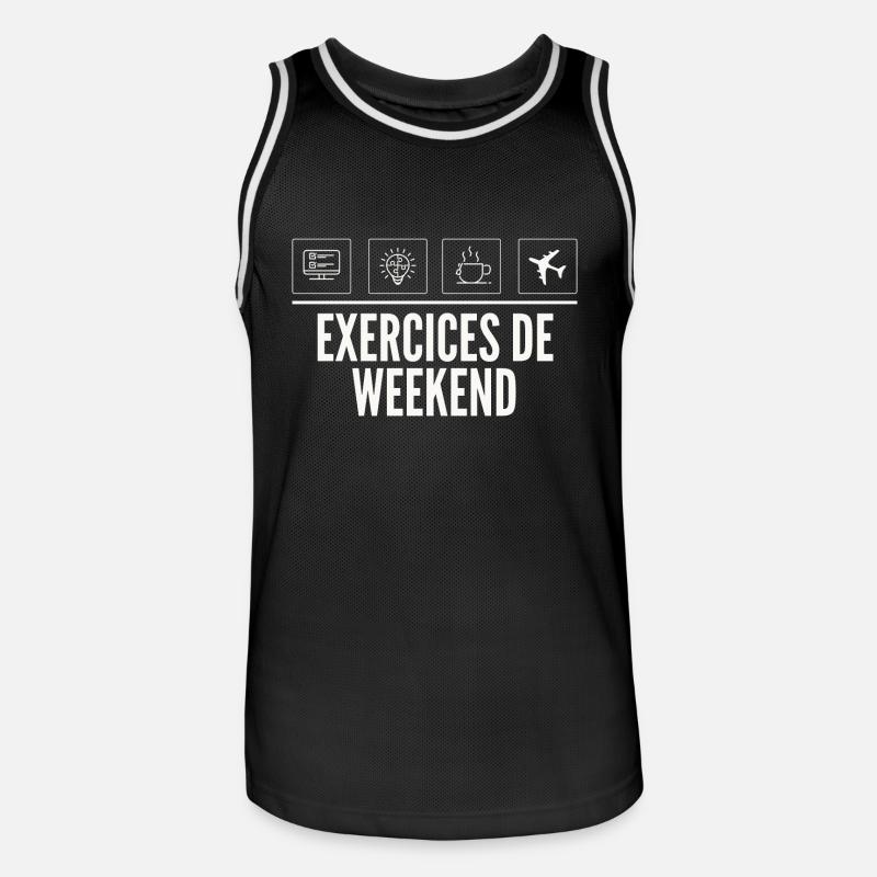 Weekend Exercises - Weekend Exercise - Men's Basketball Jersey - black/white