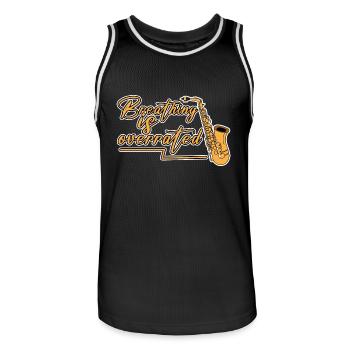 Breathing Is Overrated - Männer Basketball-Trikot - Schwarz/Weiß - Vorne - AI Model Male 185 dark (185cm)
