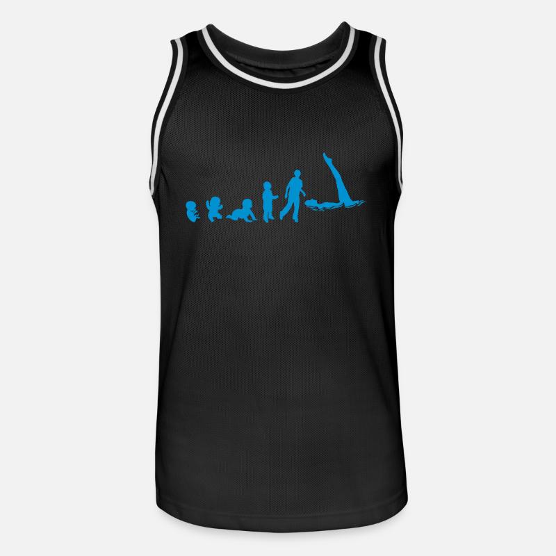 Entwicklung Synchronschwimm Fötus human8 - Männer Basketball-Trikot - Schwarz/Weiß