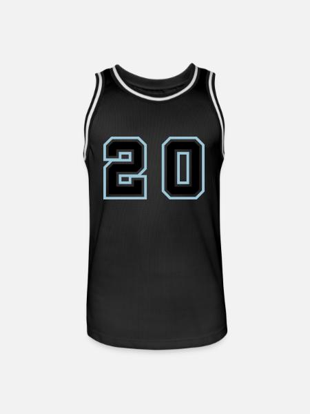 20 number symbol - Men's Basketball Jersey - black/white