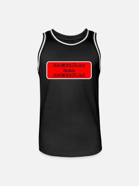 dehäm iss dehäm - Männer Basketball-Trikot - Schwarz/Weiß