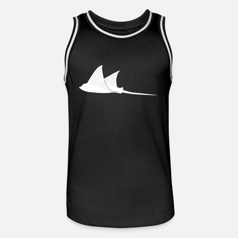 Eagle rays in flight mode - Men's Basketball Jersey - black/white
