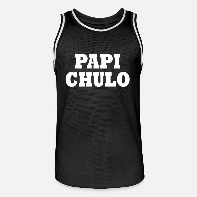 Papi chulo - Männer Basketball-Trikot - Schwarz/Weiß