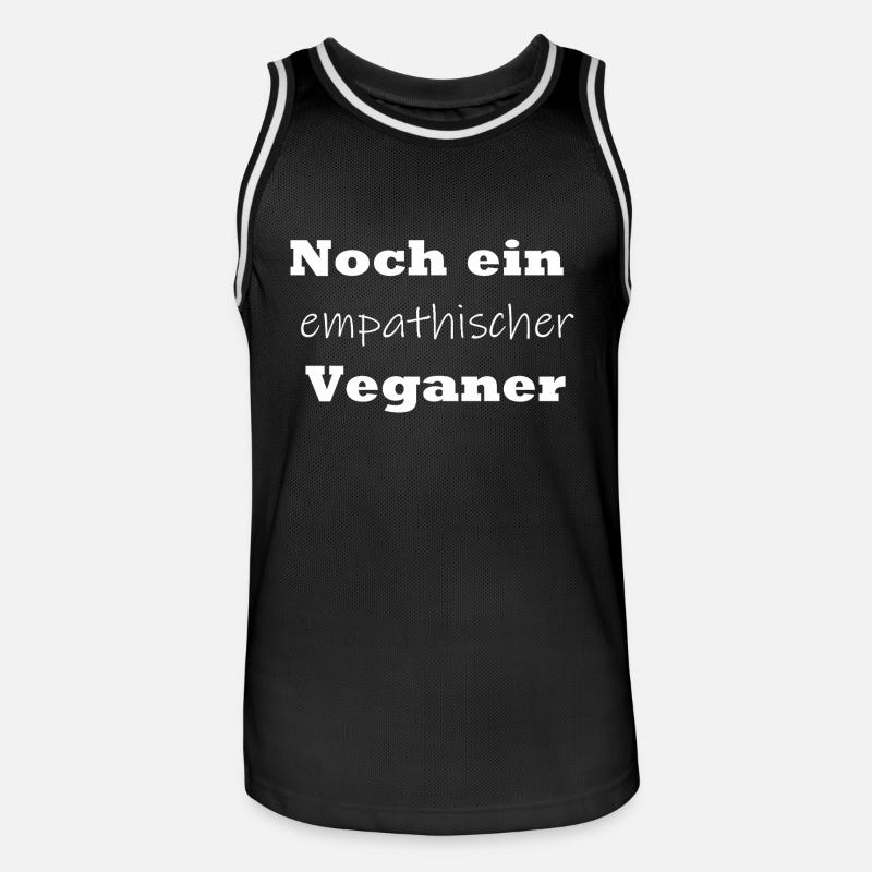 Noch ein empathischer Veganer - Männer Basketball-Trikot - Schwarz/Weiß