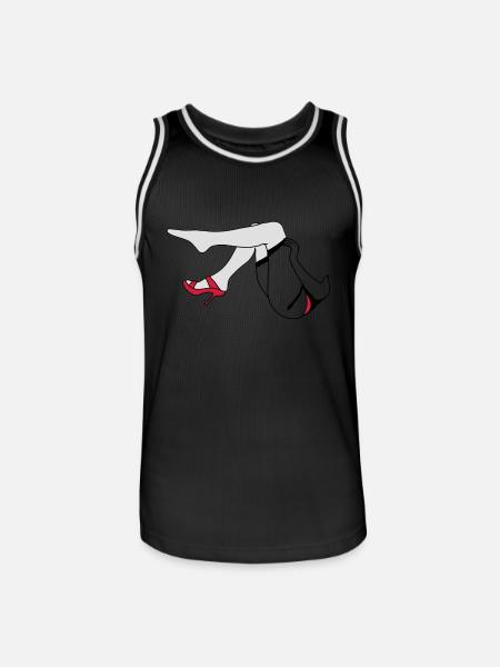 woman legs_d1 - Men's Basketball Jersey - black/white