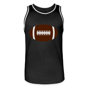 Ballon de Rugby - Maillot de basket Homme - noir/blanc - Devant - AI Model Male 185 dark (185cm)