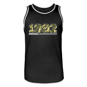 Cadeau d’anniversaire 1992 Vintage 1992 Army - Maillot de basket Homme - noir/blanc - Devant - AI Model Male 185 dark (185cm)