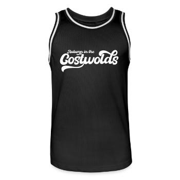 Autumn In The Costwolds - Men's Basketball Jersey - black/white - Front - AI Model Male 185 dark (185cm)