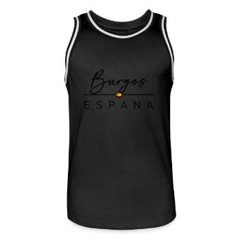 Espagne - Burgos - Espagne - España - Maillot de basket Homme - noir/blanc - Devant - AI Model Male 185 dark (185cm)