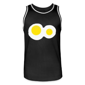 spiegeleier - Männer Basketball-Trikot - Schwarz/Weiß - Vorne - AI Model Male 185 dark (185cm)