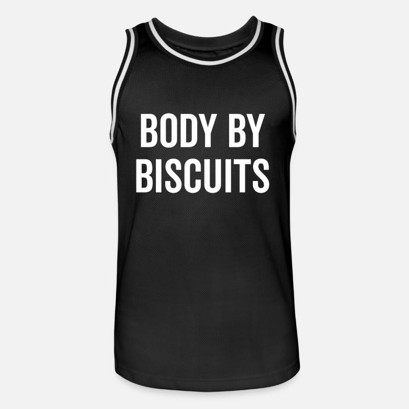 Körper von Biscuits - Männer Basketball-Trikot - Schwarz/Weiß
