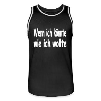 Party - Männer Basketball-Trikot - Schwarz/Weiß - Vorne - AI Model Male 185 dark (185cm)