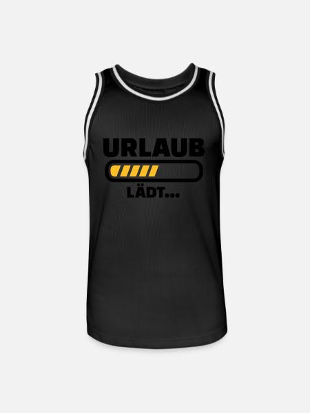 Urlaub - Männer Basketball-Trikot - Schwarz/Weiß