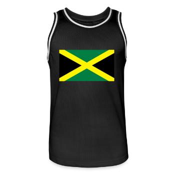 Jamaïque - Maillot de basket Homme - noir/blanc - Devant - AI Model Male 185 dark (185cm)