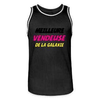 MEILLEURE VENDEUSE DE LA GALAXIE - Maillot de basket Homme - noir/blanc - Devant - AI Model Male 185 dark (185cm)