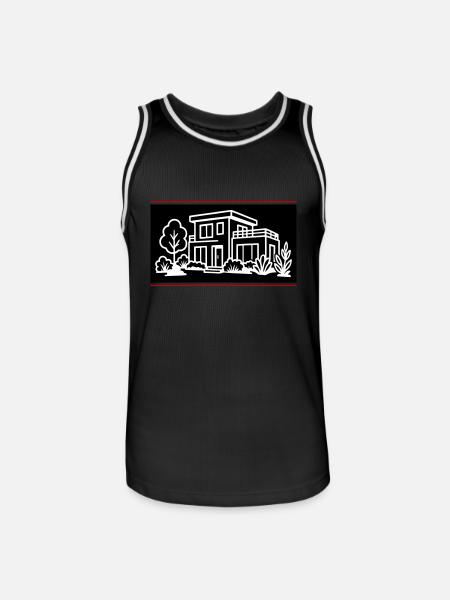 House Villa Property - Men's Basketball Jersey - black/white