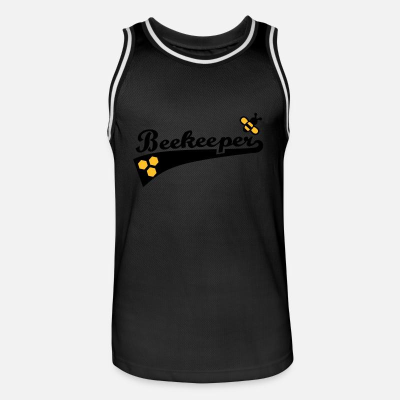 Imker - Männer Basketball-Trikot - Schwarz/Weiß
