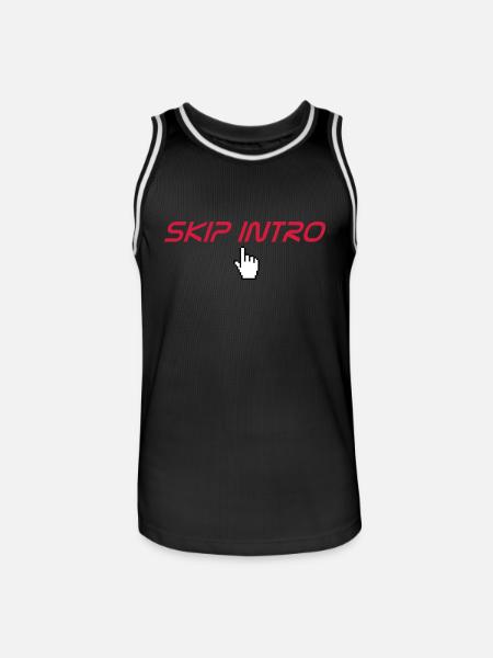 skip intro - Men's Basketball Jersey - black/white