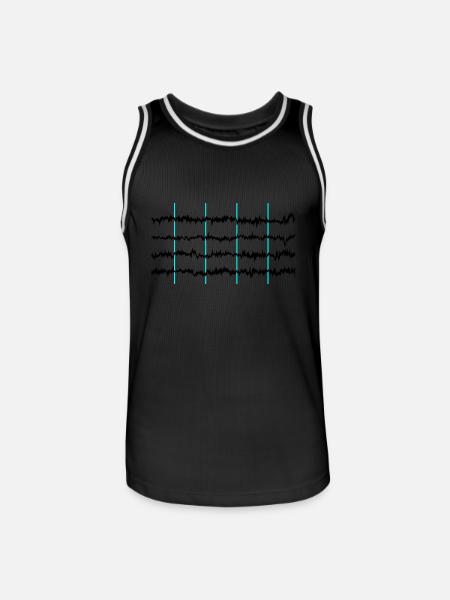 brainwaves - Männer Basketball-Trikot - Schwarz/Weiß