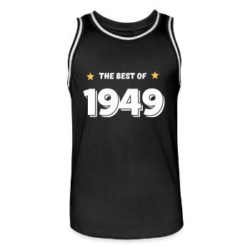Das Beste von 1949 - Männer Basketball-Trikot - Schwarz/Weiß - Vorne - AI Model Male 185 dark (185cm)