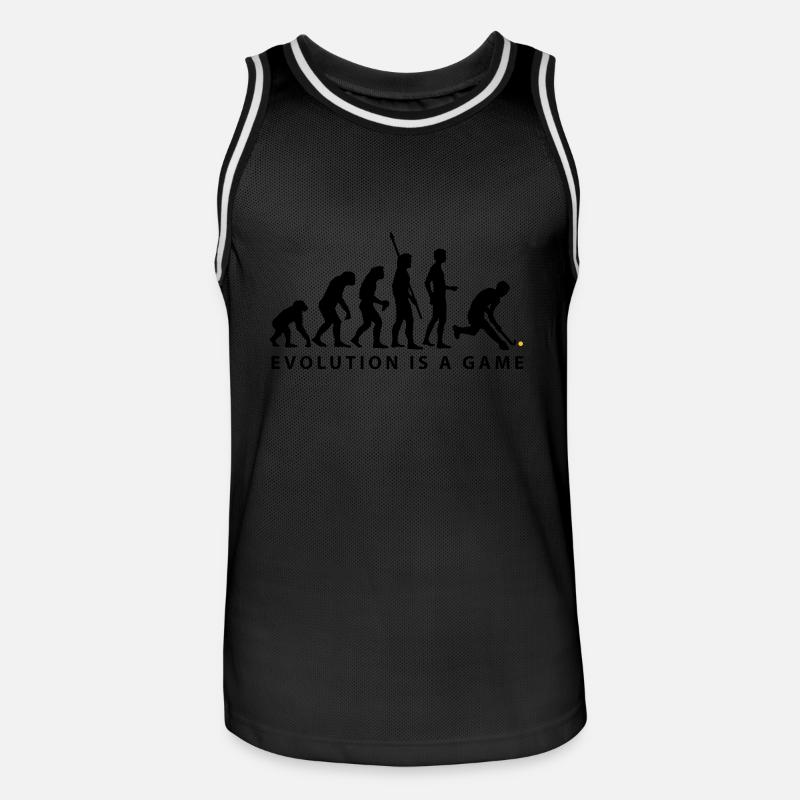 evolution_herren_hockey_b_2c - Männer Basketball-Trikot - Schwarz/Weiß