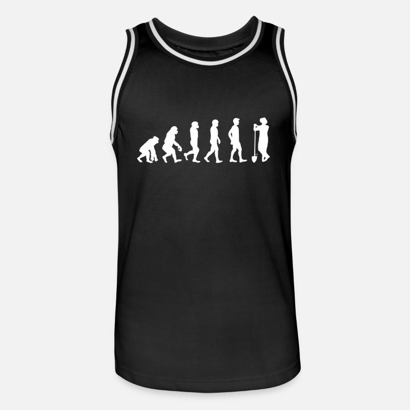 Evolution Bauer weiß - Männer Basketball-Trikot - Schwarz/Weiß