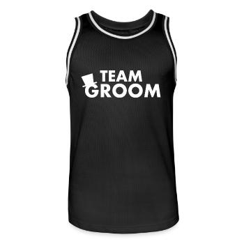 Team groom - Maillot de basket Homme - noir/blanc - Devant - AI Model Male 185 dark (185cm)